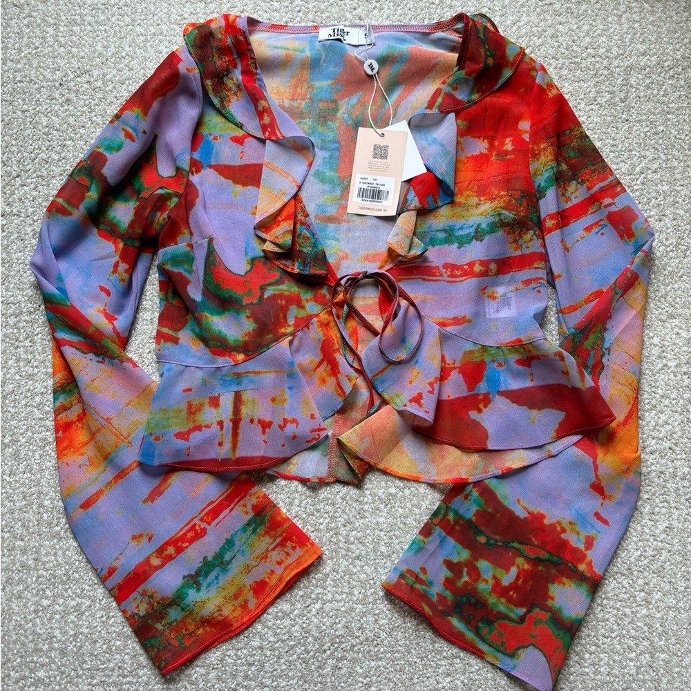 Tiger Mist Sheer Tarvey Top - Small